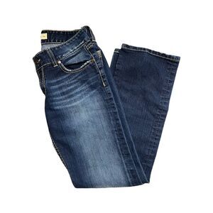 Vintage Women's BKE Denim Culture Low Boot Distressed Stretch Jeans Size 28X31.5